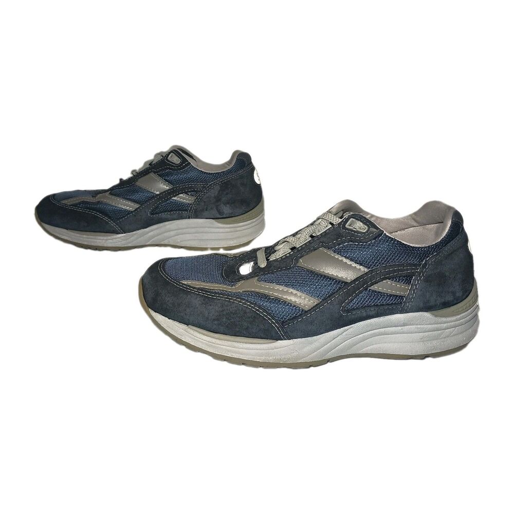 SAS Journey Mesh Blue Grey Mens Walking Shoes Sz 7.5 W $214 Msrp Comfort
